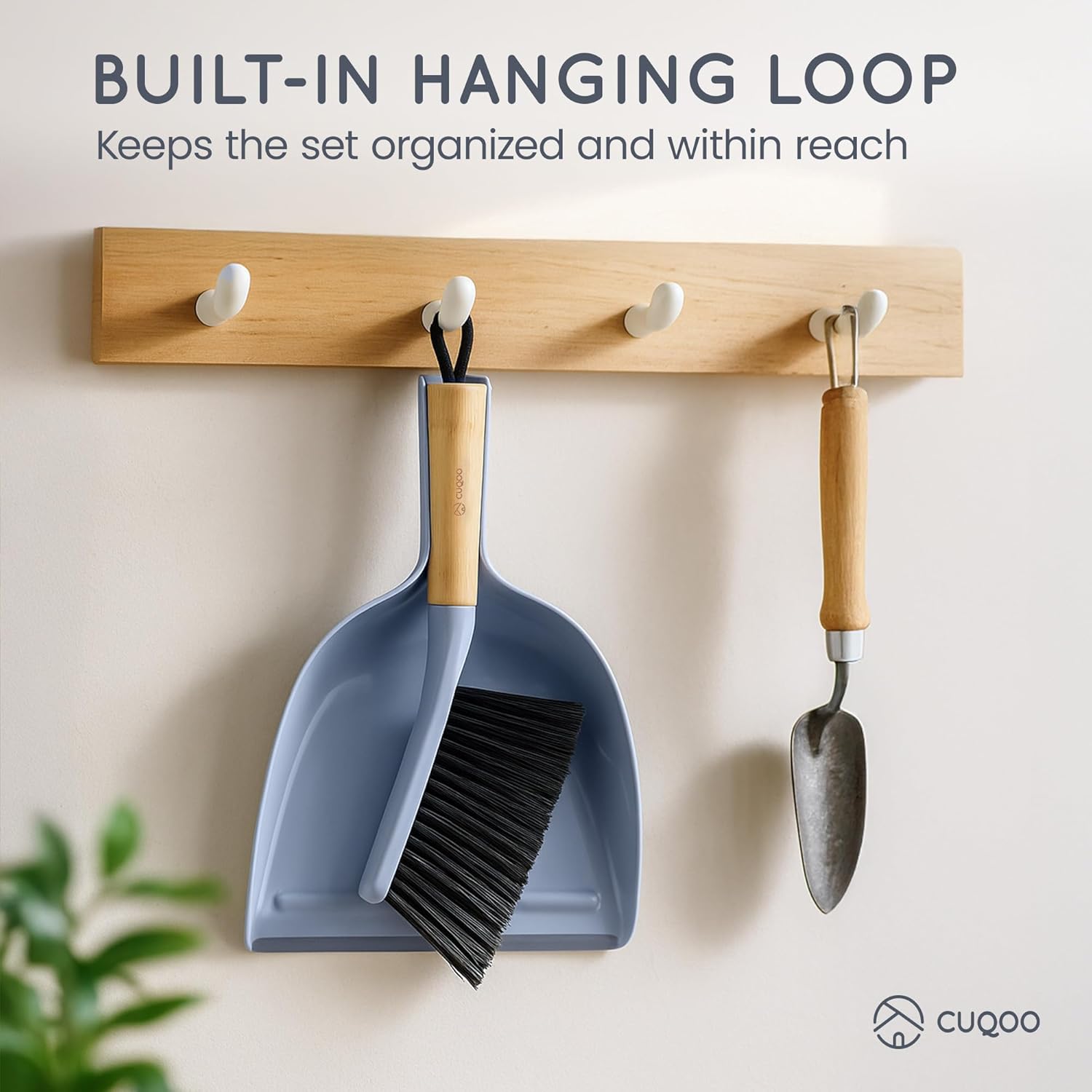 Thumbnail 6 de CUQOO Dustpan and Brush Set Compact Bamboo