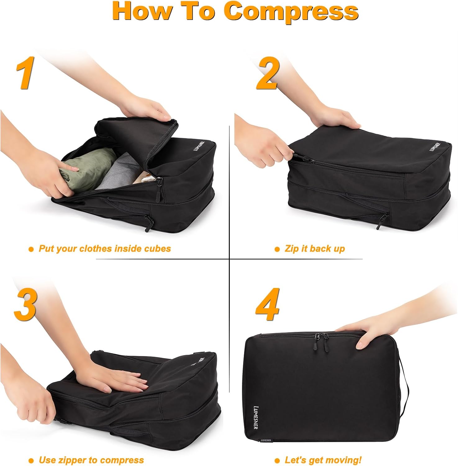 Thumbnail 3 de Lumesner Compression Packing Cubes 8-piece
