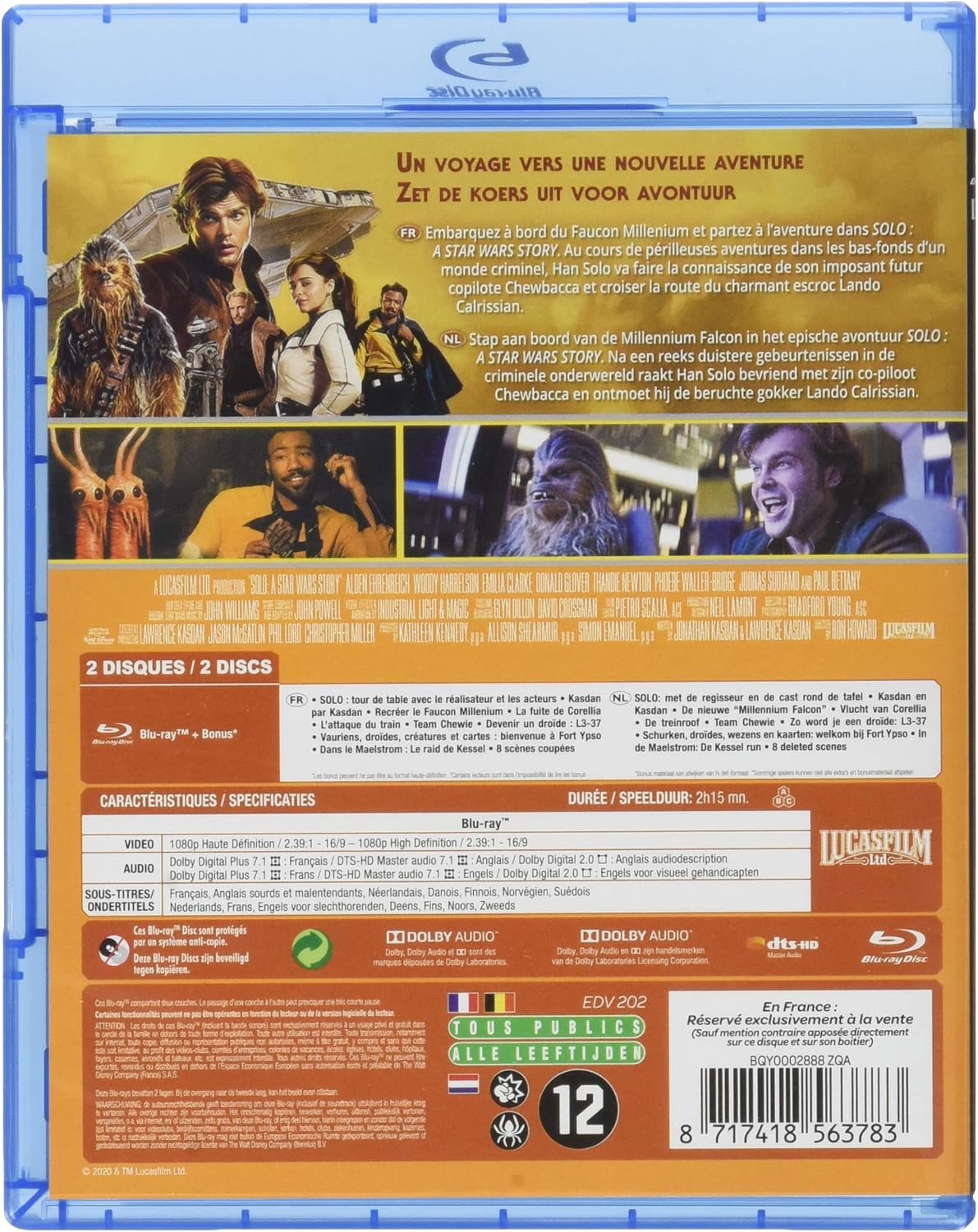 Thumbnail 1 de Disney Solo : A Star Wars Story Blu-ray