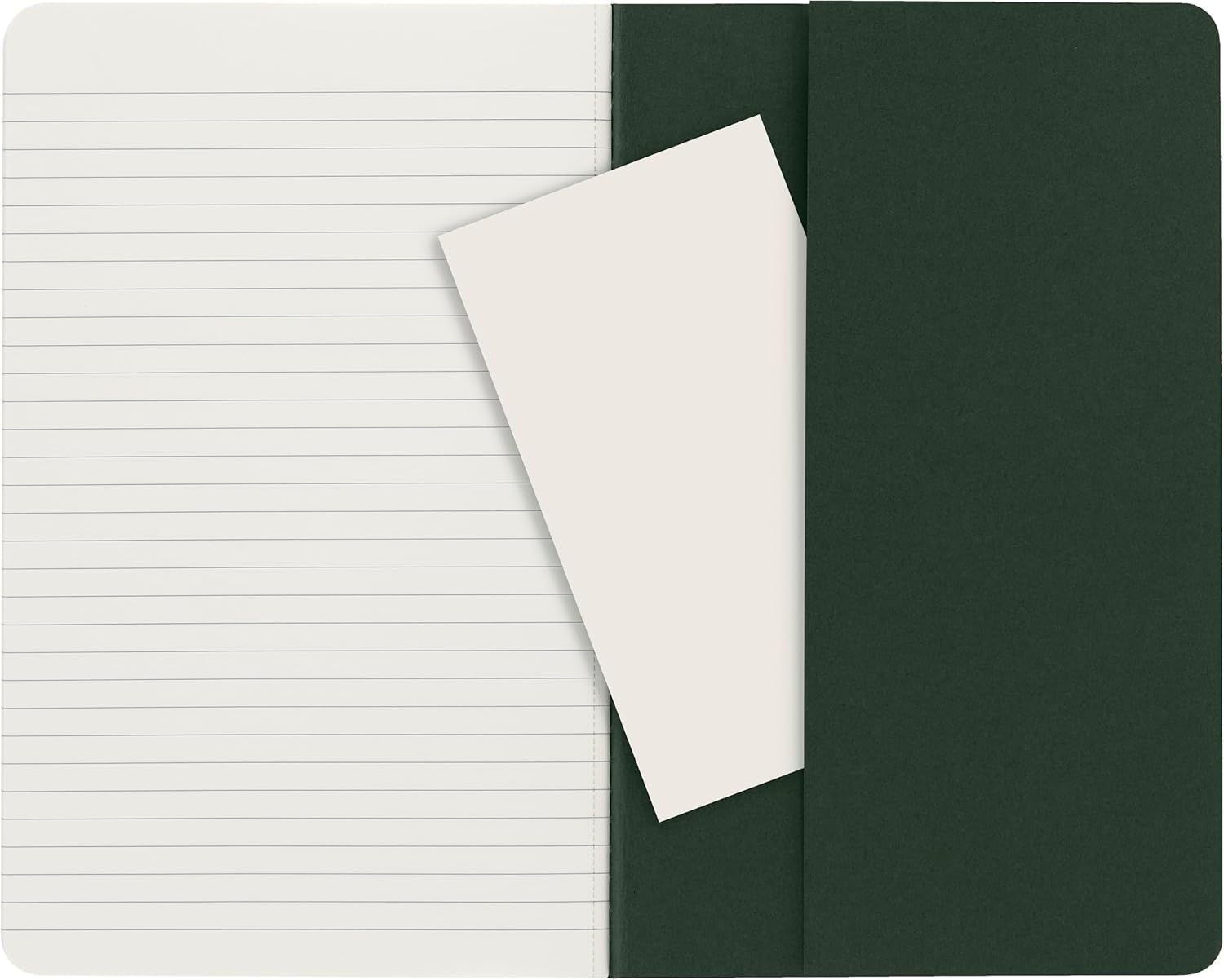 Detalle de Moleskine Cahier Journal Ensemble de 3 carnets – format Grand, couleur Vert Myrte, pages lignées