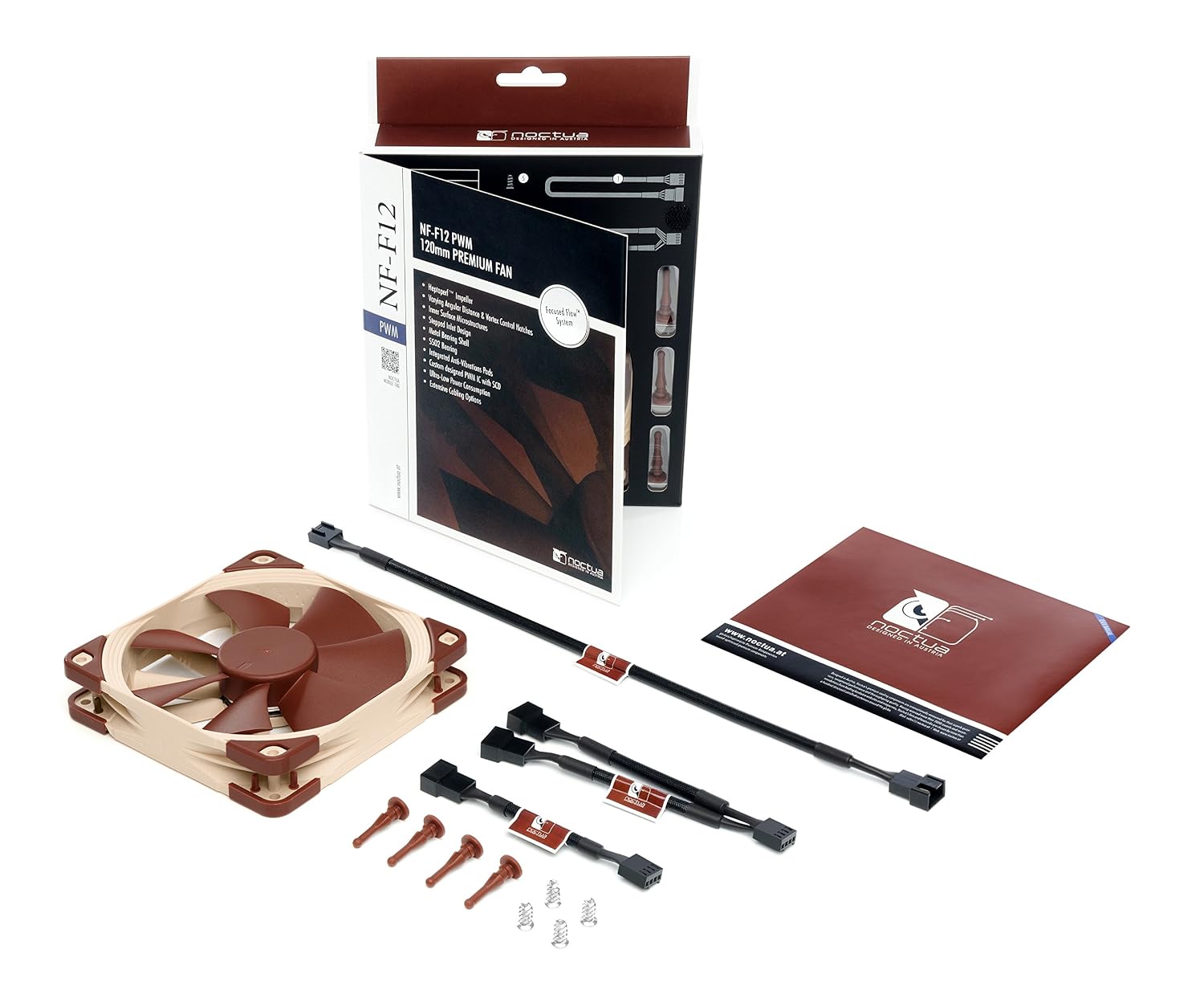 Detalle 2 de Noctua NF-F12 PWM 120 mm Quiet Cooling Fan, 4-Pin PWM