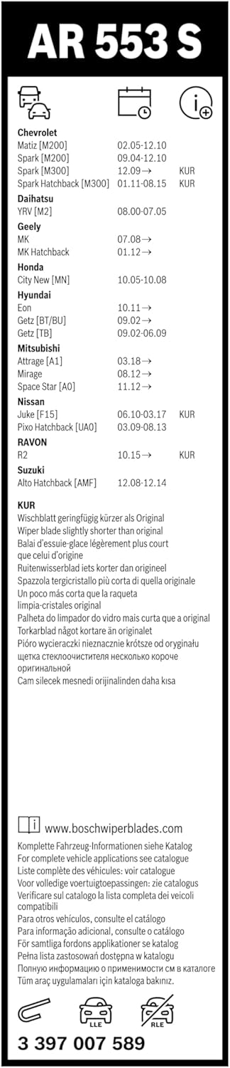 Thumbnail 2 de Bosch Aerotwin AR553S Scheibenwischer 550mm