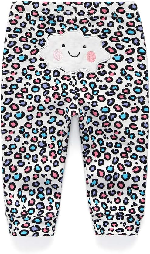 Detalle 2 de Chamie Baby Unisex Leggings Trousers 3-Pack — Cartoon Cotton Pants for Newborns 0-12 Months