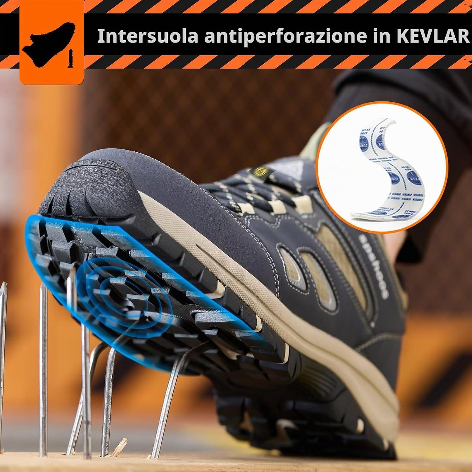 Detalle 1 de Scarpe antinfortunistiche S1P ESD antiscivolo