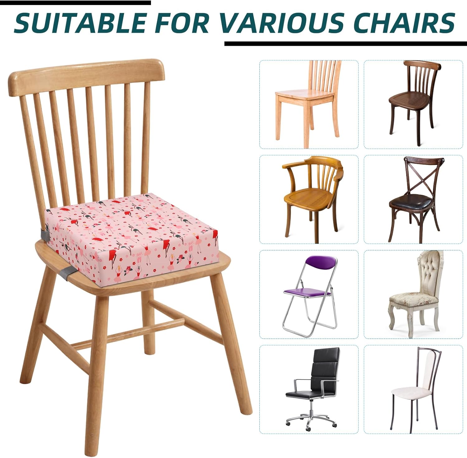 Thumbnail 3 de Zicac Booster Seat Dining Chair — Portable Toddler Booster Cushion for Dining Table