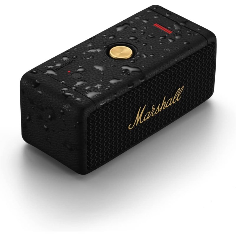 Detalle 2 de Marshall Emberton II Altavoz Bluetooth Negro: potencia, autonomía y sonido True Stereophonic para llevar a cualquier sitio