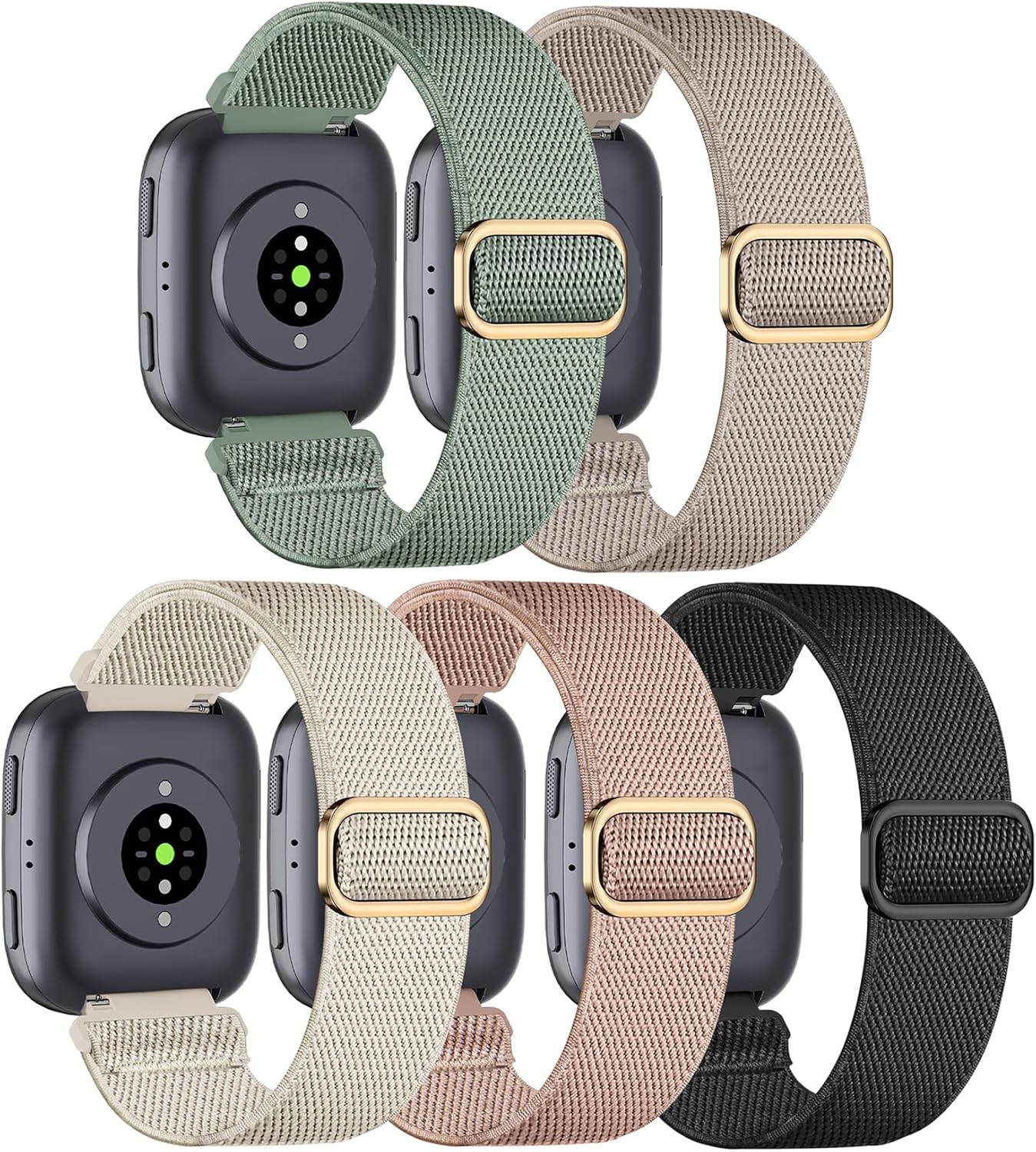 Detalle de Wizvv 5-Pack Elastic Wristbands for Xiaomi Redmi Watch 5 Active/Lite – 22 mm Replacement Straps