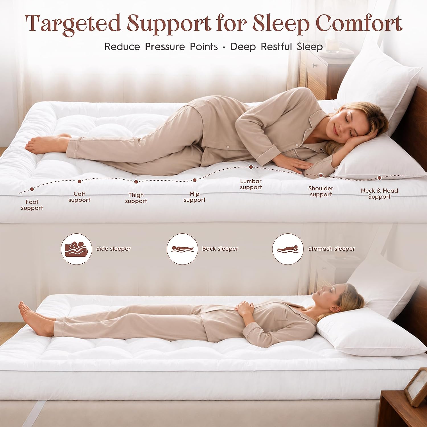 Thumbnail 3 de Memory Foam Mattress Topper, 5-Inch Queen
