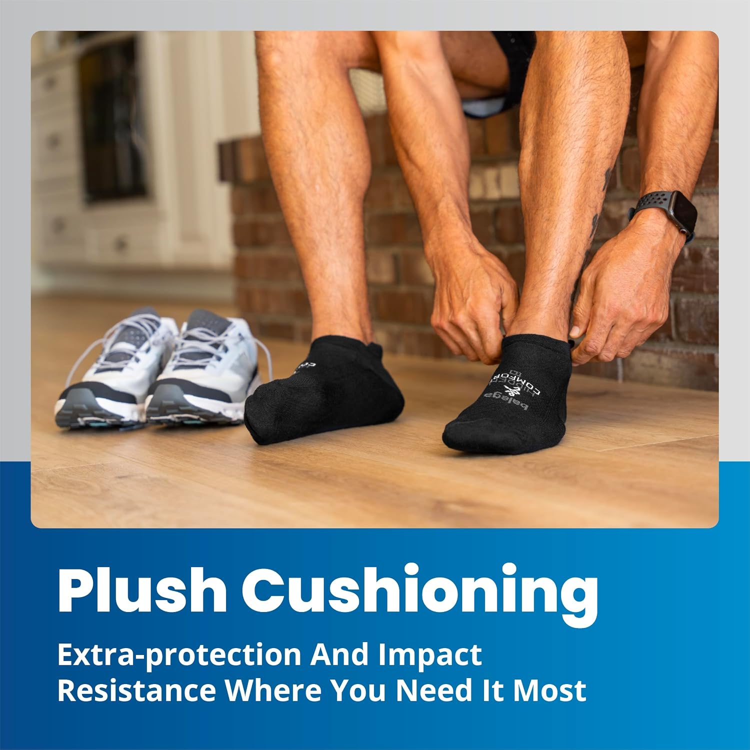 Thumbnail 6 de Balega Hidden Comfort No-Show Running Socks 3-pack