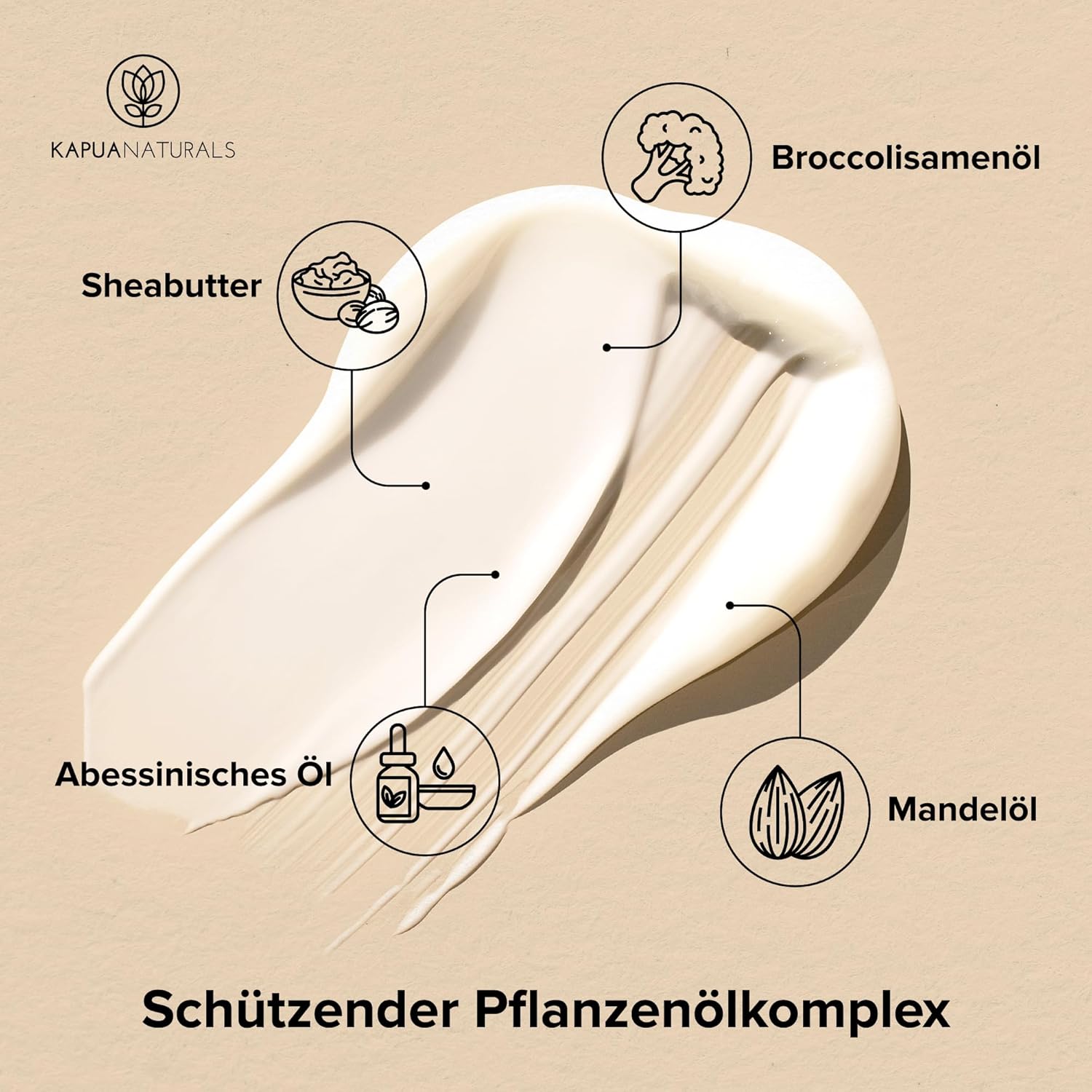 Detalle de Kapua Naturals Bio Hyaluron Gesichtscreme 100 ml mit Q10 – Anti-Aging mit natürlichem UV-Schutz
