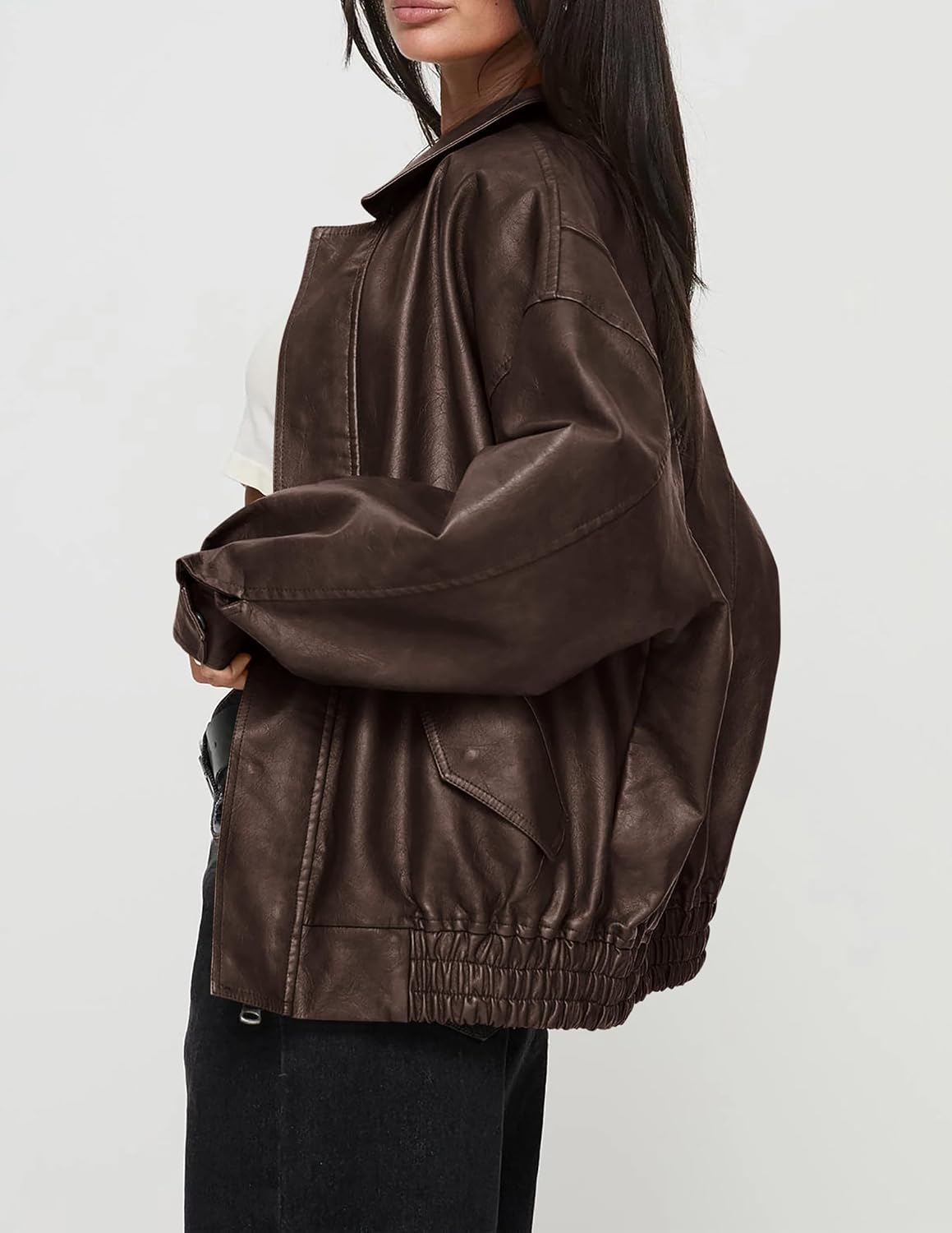 Thumbnail 2 de PRETTYGARDEN Women's Faux Leather Motorcycle Jacket