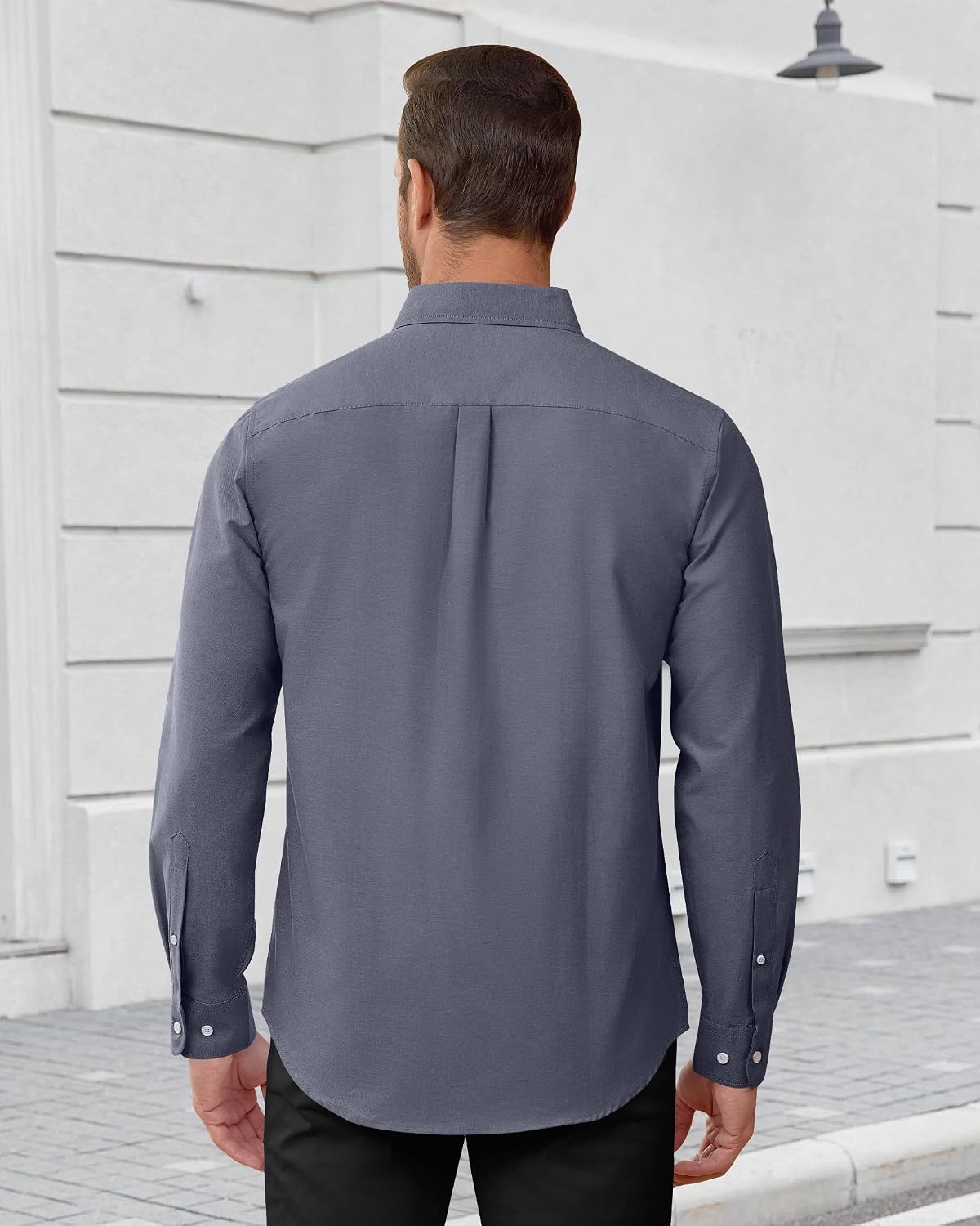 Detalle 2 de J.VER Oxford Herrenhemd mit Tasche, 100% Baumwolle