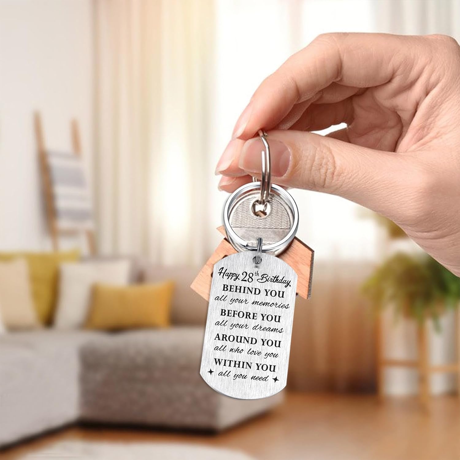 Detalle de Yobent 28th birthday keyring 28 year gift