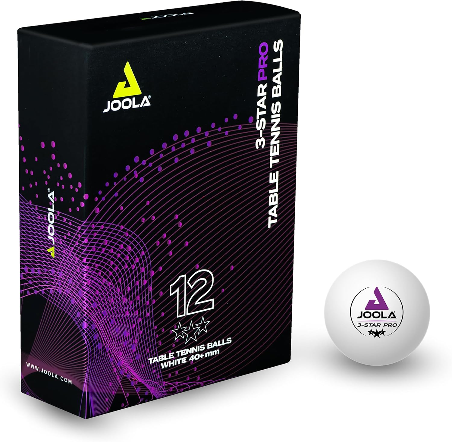 Detalle 2 de JOOLA Premium 3-Star Pro Ping Pong Balls (24-pack)
