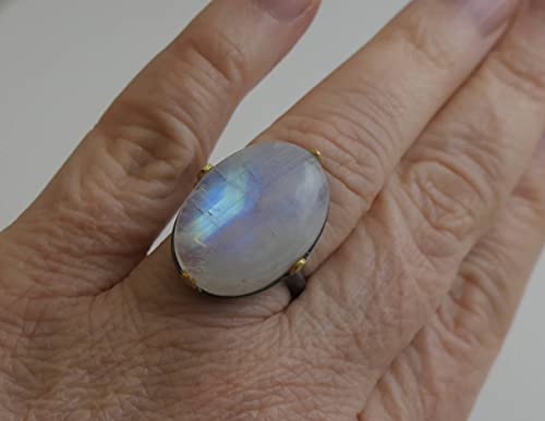 Detalle 2 de Mondstein Ring 925 Sterling Silber (US Größe 8) von Sophia Rose Jewellery