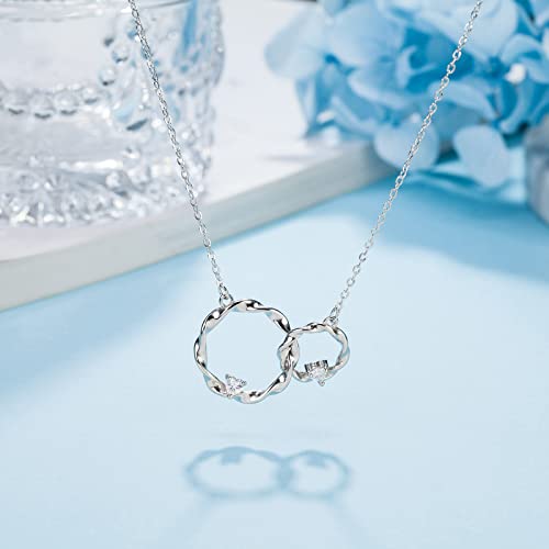 Thumbnail 3 de AnalysisyLove Mum Gifts from Daughter 925 Silver Mother Daughter Necklace