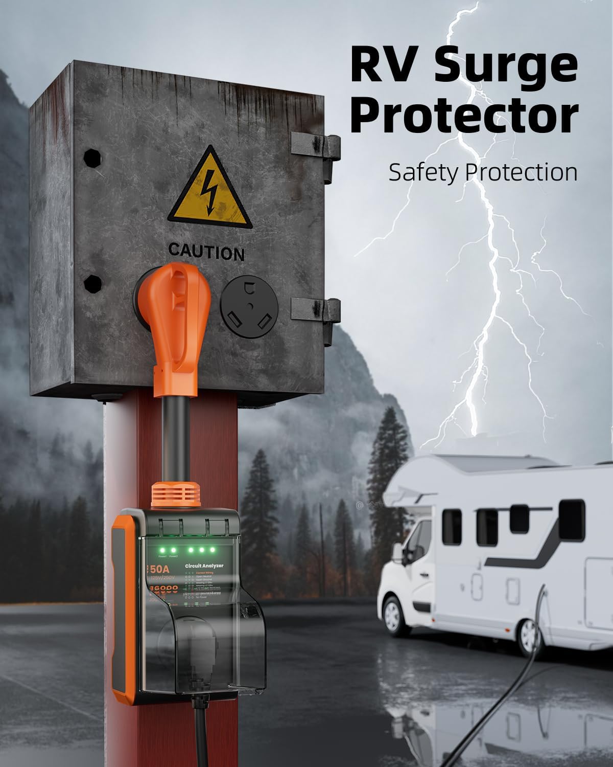 Detalle 2 de CRTBETLIF RV Surge Protector 50 Amp