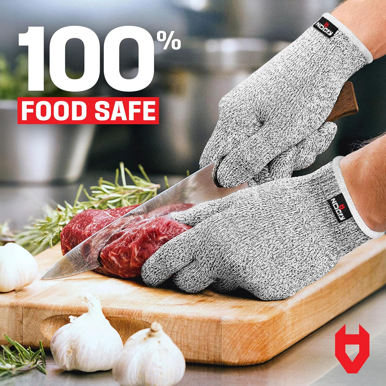 Thumbnail 3 de NoCry Cut Resistant Gloves with Grip Dots – Level 5 Protection for Kitchen and Workshop