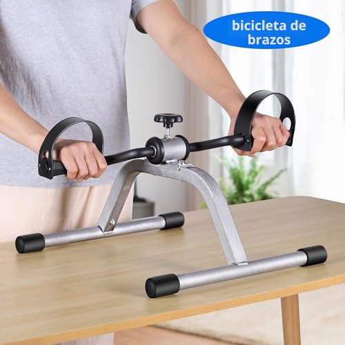 Detalle de RYGEO Ejercitador de pedales para debajo del escritorio: mini bicicleta estática con resistencia ajustable