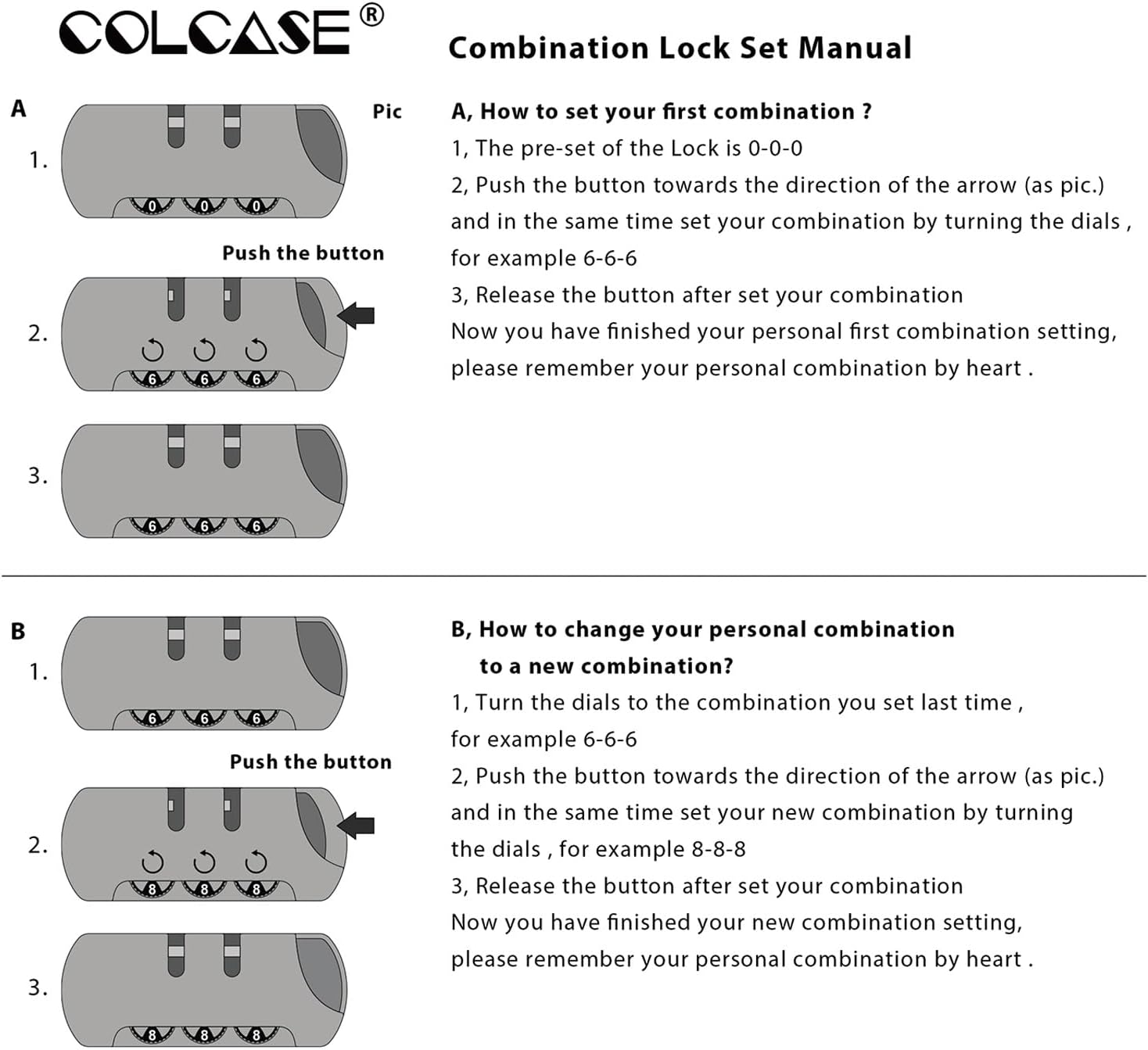 Thumbnail 6 de COLCASE HBox001 Fireproof Document Box with Combination Lock and Hard Shell