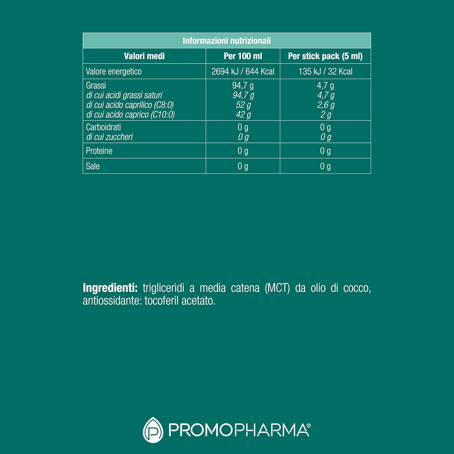 Thumbnail 5 de Dimagra MCT Oil 100% (MCT puri al 100%) in stick da 5 ml per dieta chetogenica