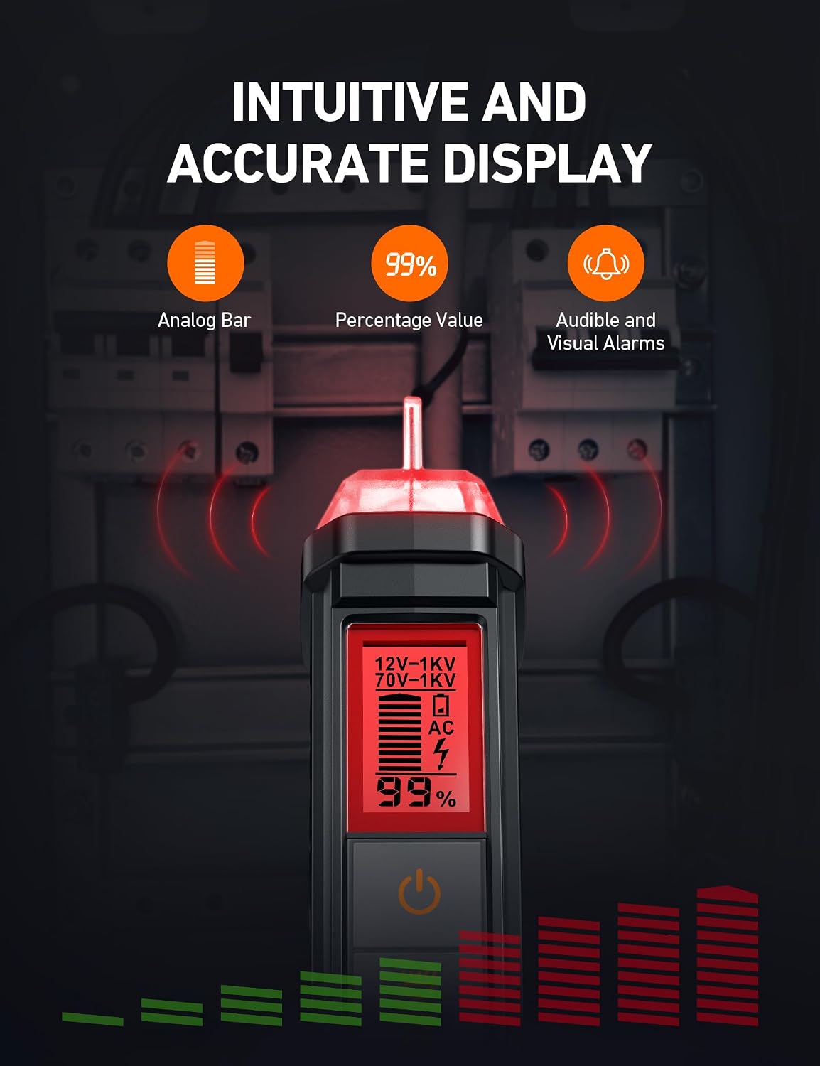 Detalle 2 de AstroAI VTS1000H Non-Contact Voltage Tester with Screwdriver, Dual Range