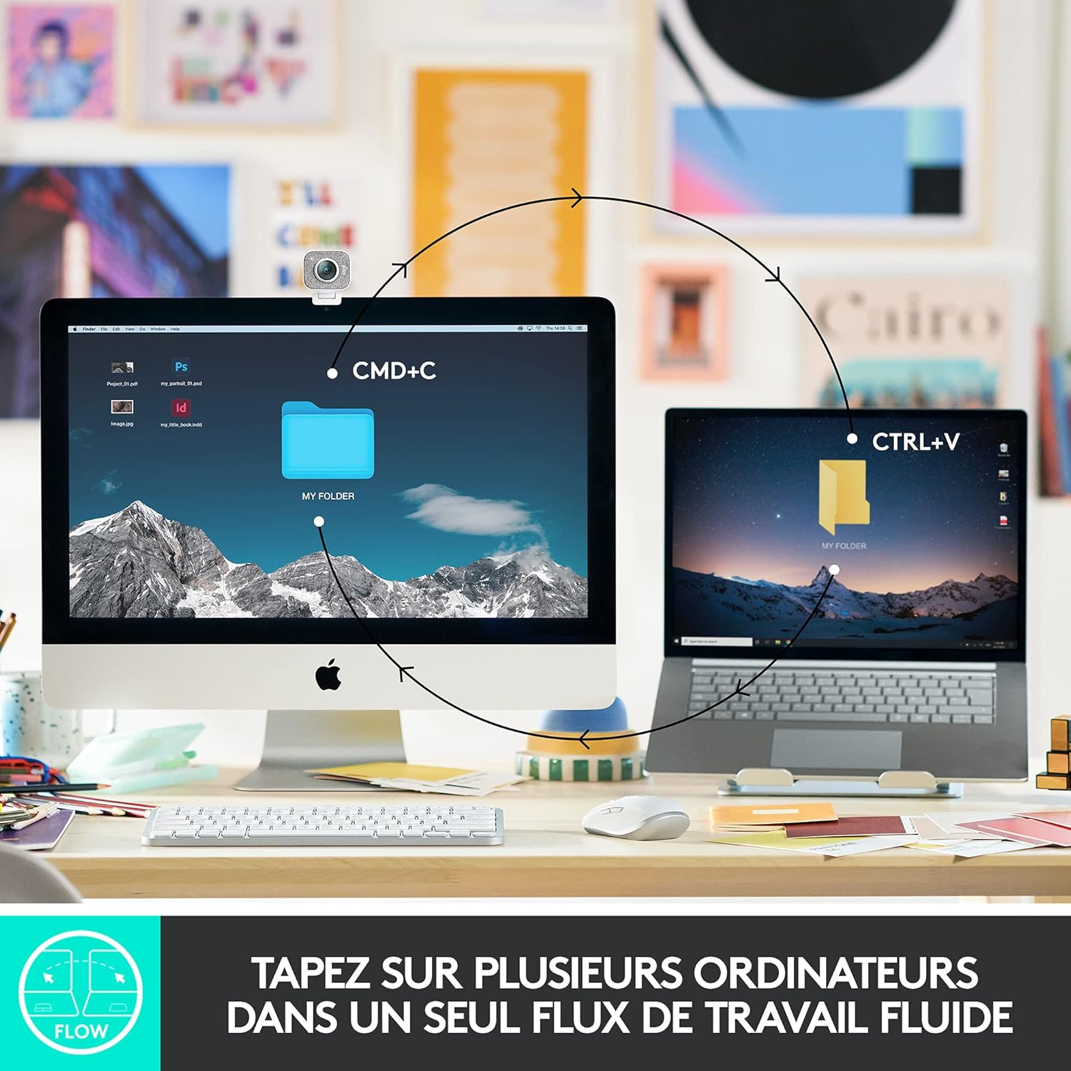 Detalle de LOGITECH MX Keys Mini: tastiera wireless RF + Bluetooth in grafite (mod. 920-010482)