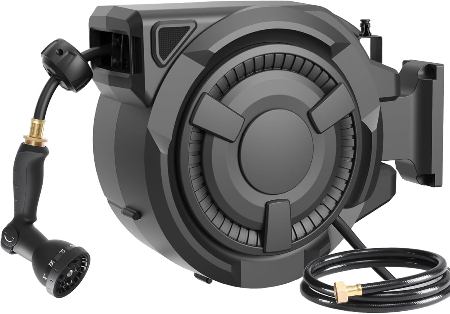 Detalle de wikiwiki WK-JGQ01 Retractable Garden Hose Reel, 1/2 in x 100 ft