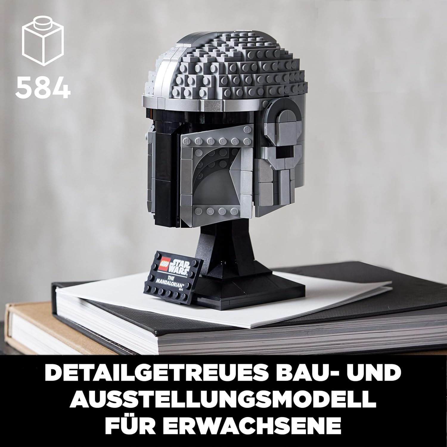 Thumbnail 1 de LEGO Star Wars Mandalorianer Helm 75328 – Sammlerstück, Bausatz für Erwachsene