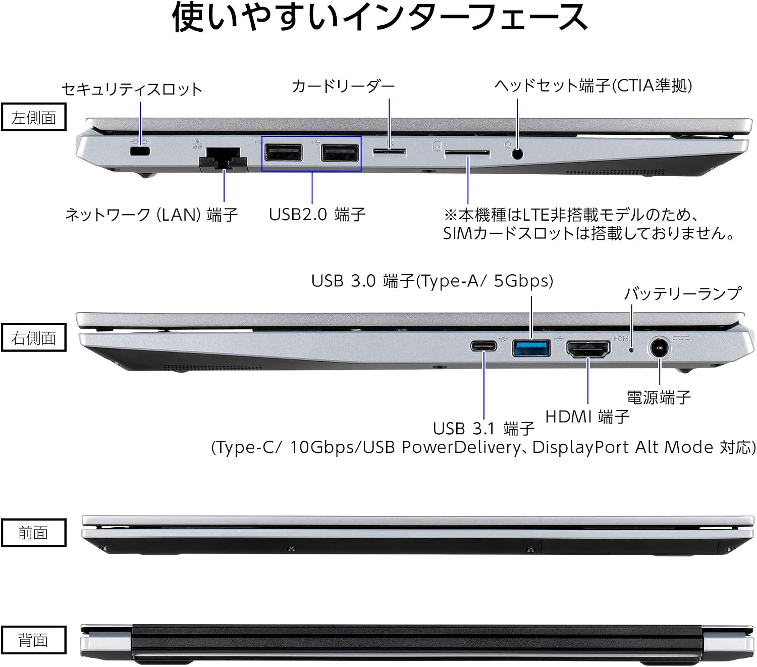 Thumbnail 6 de マウスコンピューター A5A5A01SR1SIW1104AZ 15.6型ノートPC Ryzen 5・16GB・500GB SSD