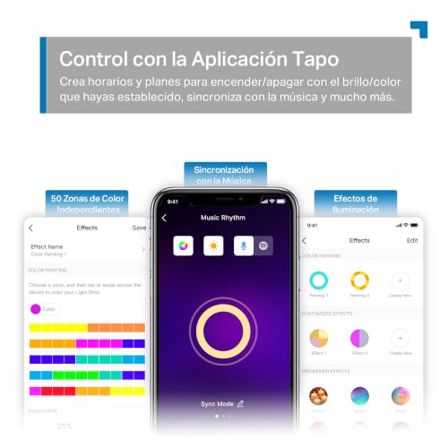 Thumbnail 7 de Tapo L930-5, tira LED inteligente WiFi RGBW de 1000 lúmenes y 16 millones de colores