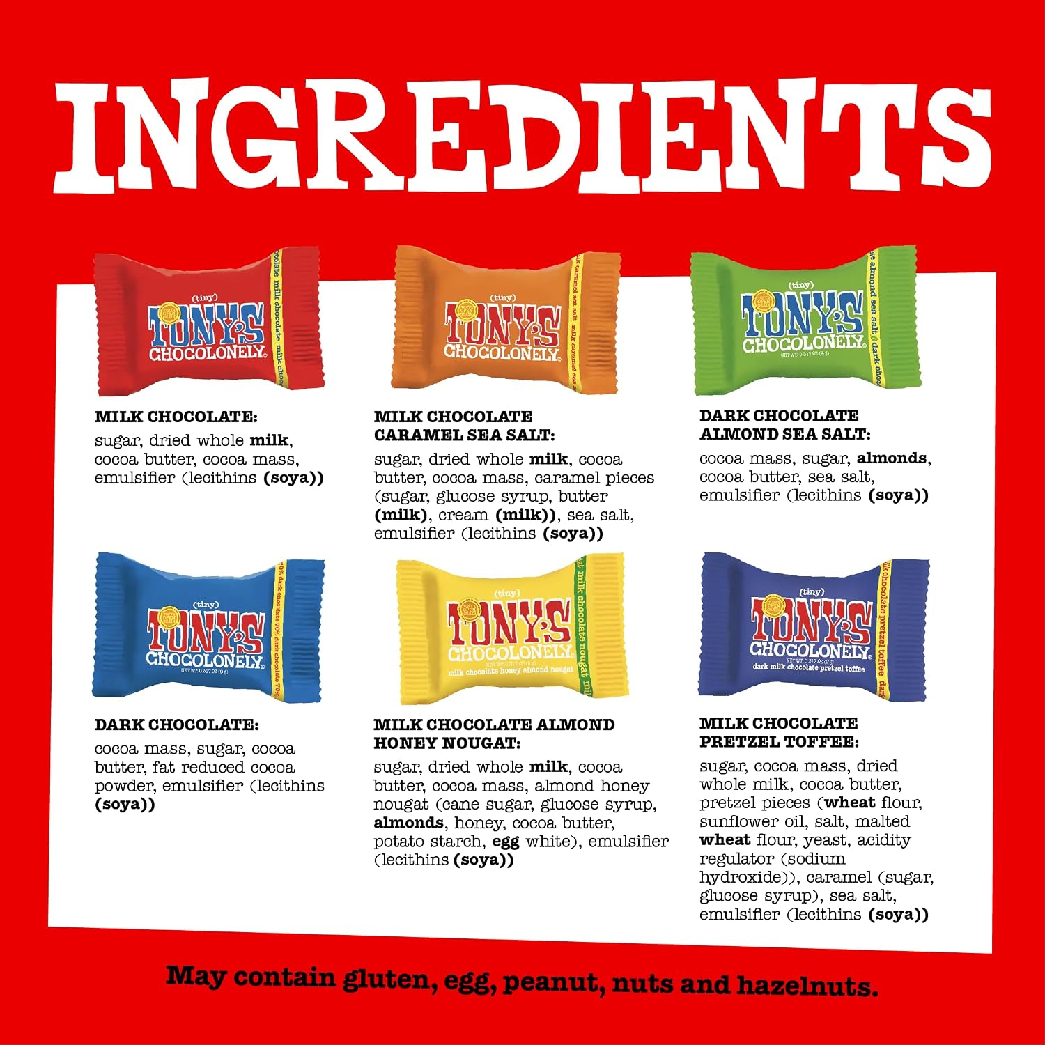 Detalle de Tony’s Chocolonely 0850051897346 Chocolate Coins, 6 Flavors, 36 Count