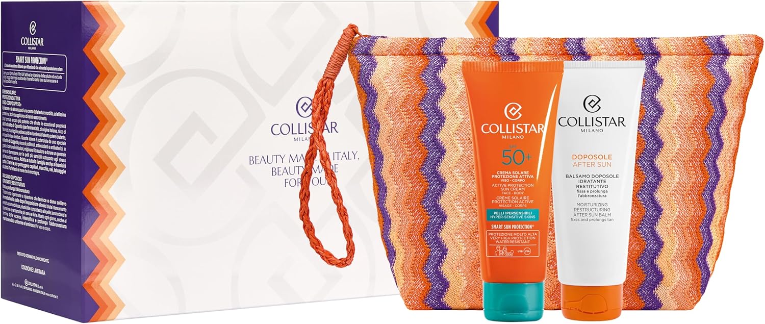 Detalle de Collistar Cofanetto Solare SPF 50+ per Pelli Ipersensibili – Crema Protezione Attiva 100 ml + Doposole 100 ml