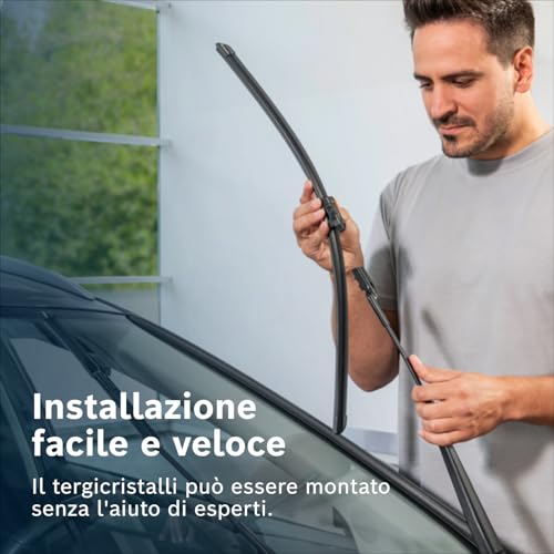 Detalle 2 de Bosch Aerotwin A863S Tergicristalli Anteriori – Set da 2 (650 mm/450 mm) con Adattatore Preassemblato