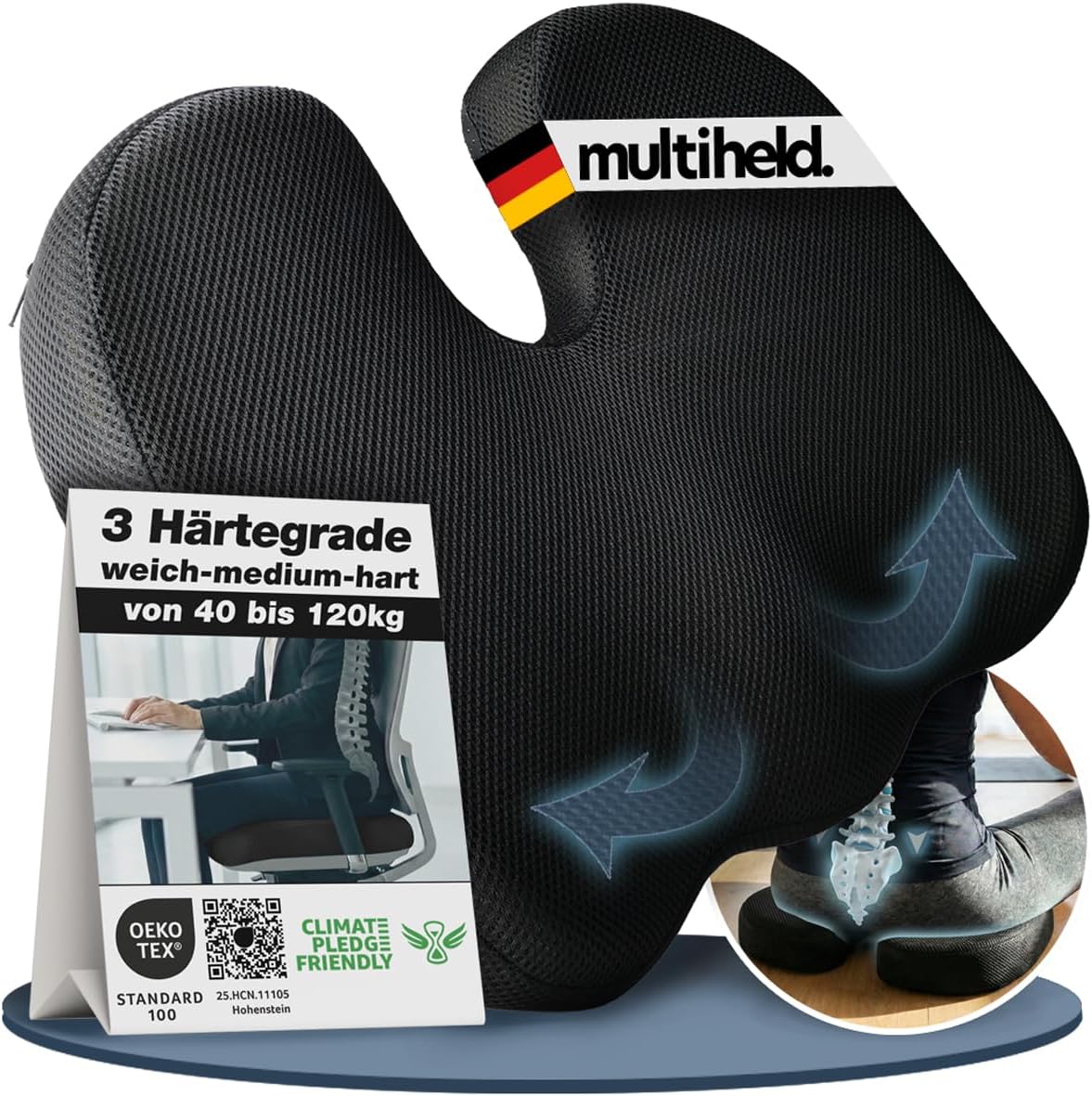 Detalle de Sitzkissen orthopädisch Steißbeinkissen Medium 60-90 kg