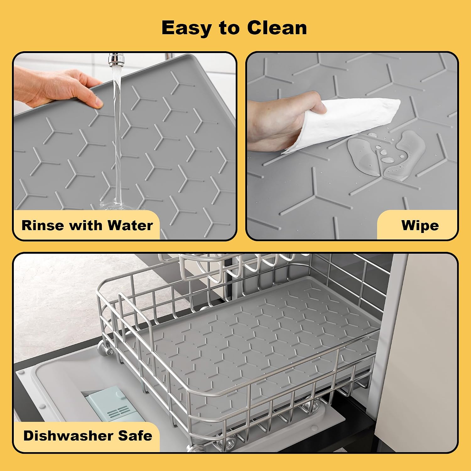 Thumbnail 5 de Pieviev Pet Food Mat 40x60 cm – Non-Slip Silicone Feeding Mat for Cats & Dogs