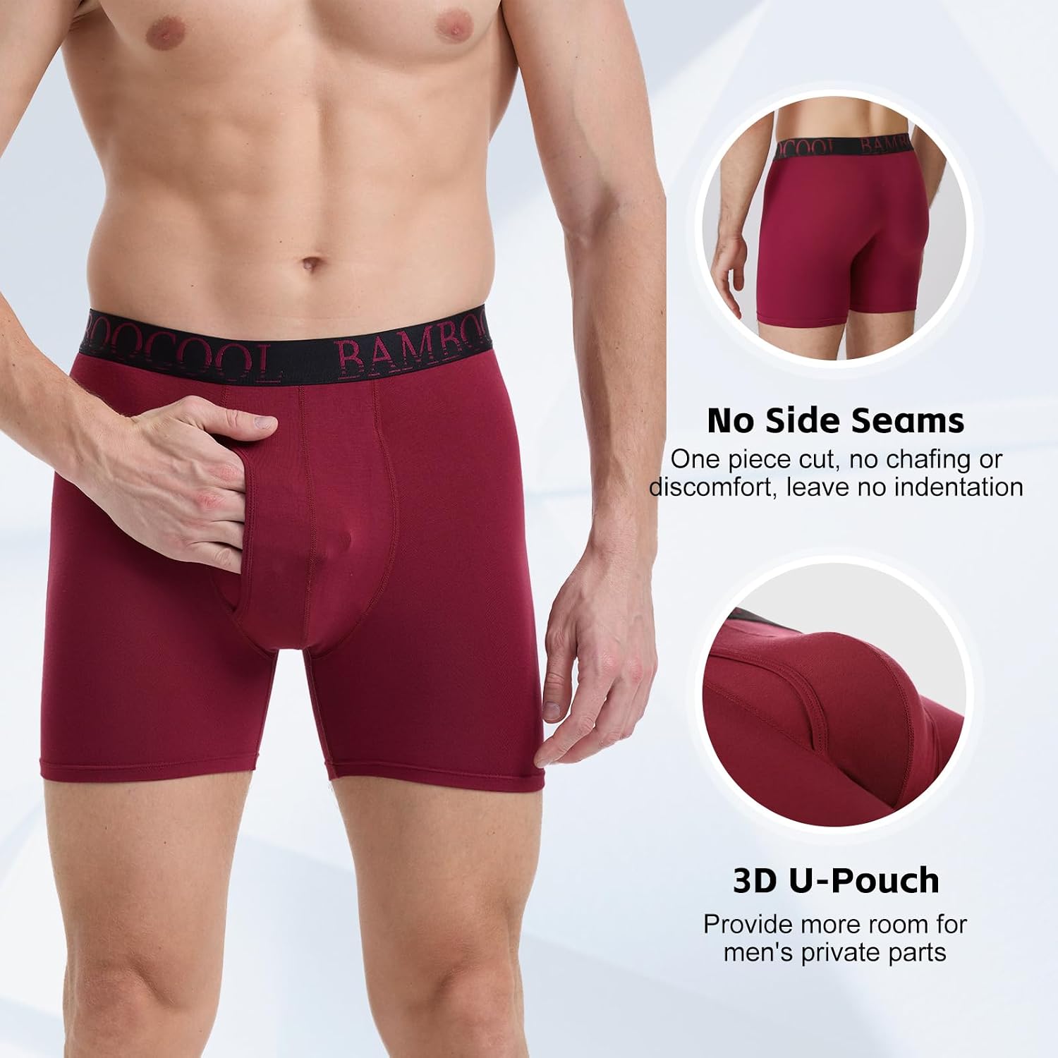 Detalle 2 de BAMBOO COOL Ultra ComfortSoft Boxer Briefs for Men