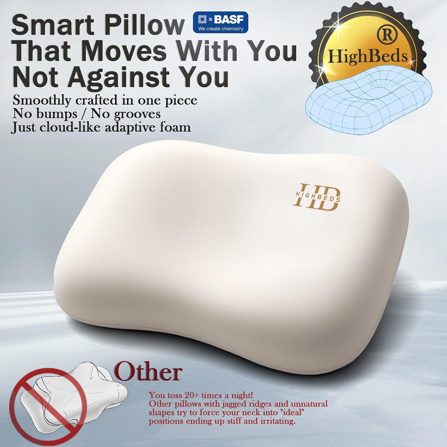 Thumbnail 1 de HighBeds Side Sleeper Pillow 50D