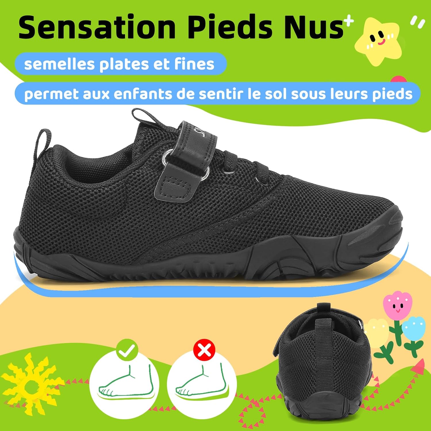 Thumbnail 2 de SAGUARO Enfants Chaussures Minimalistes Antidérapantes et Légères Barefoot Shoes, Tailles 24-36