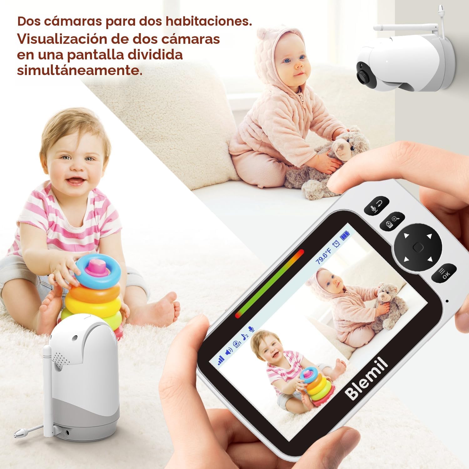 Thumbnail 4 de Monitor para bebés Lulabies con pantalla grande y 30 horas de batería