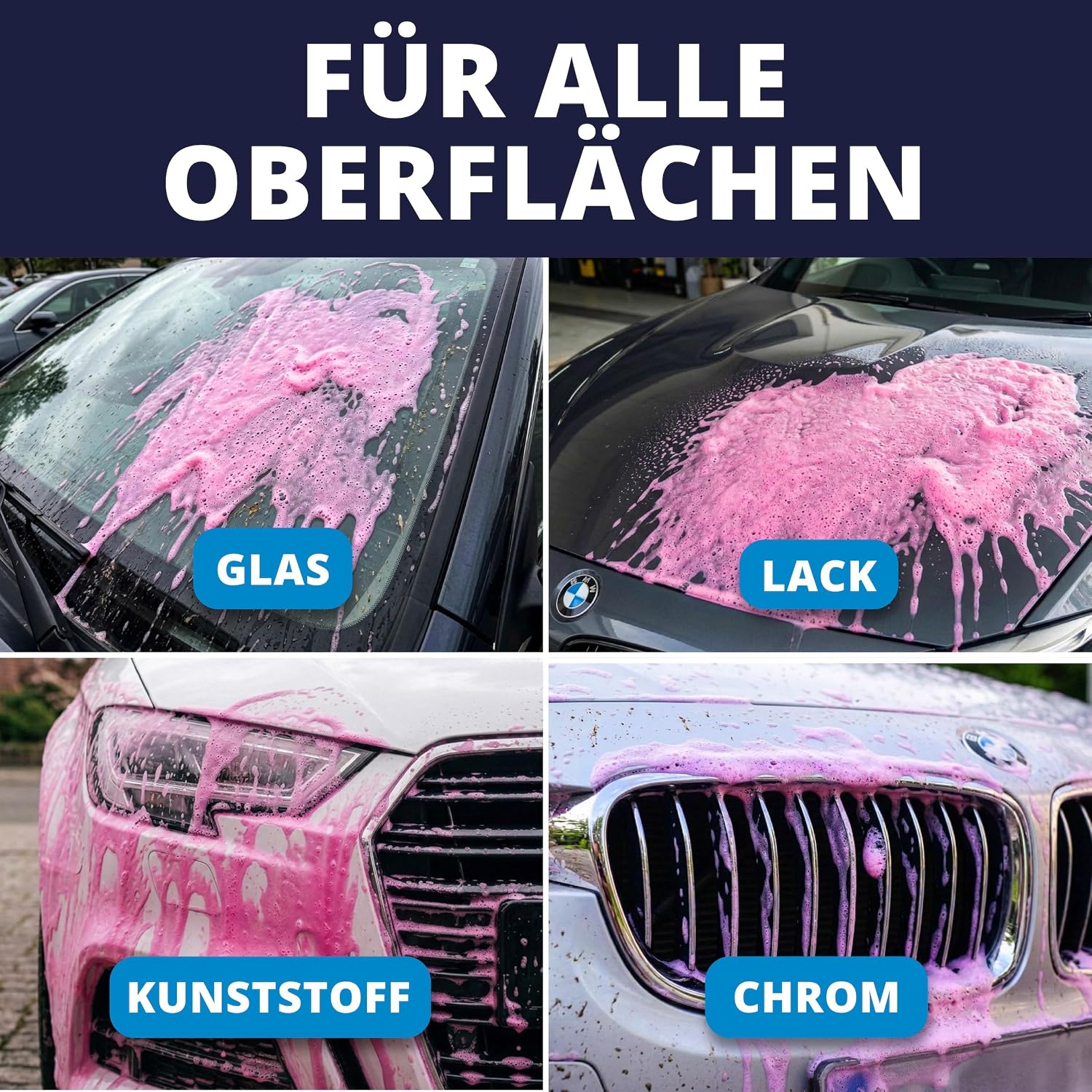 Detalle de LICARGO Insektenentferner Auto 750 ml – Insekten-, Vogelkot- und Flugrostentferner für Glas, Lack, Chrom & Kunststoff