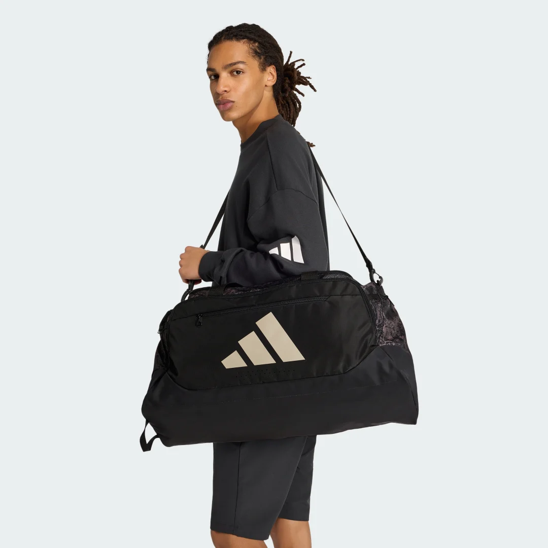 Thumbnail 1 de Adidas Bolsa de viaje mediana estampada Training Defender — negra