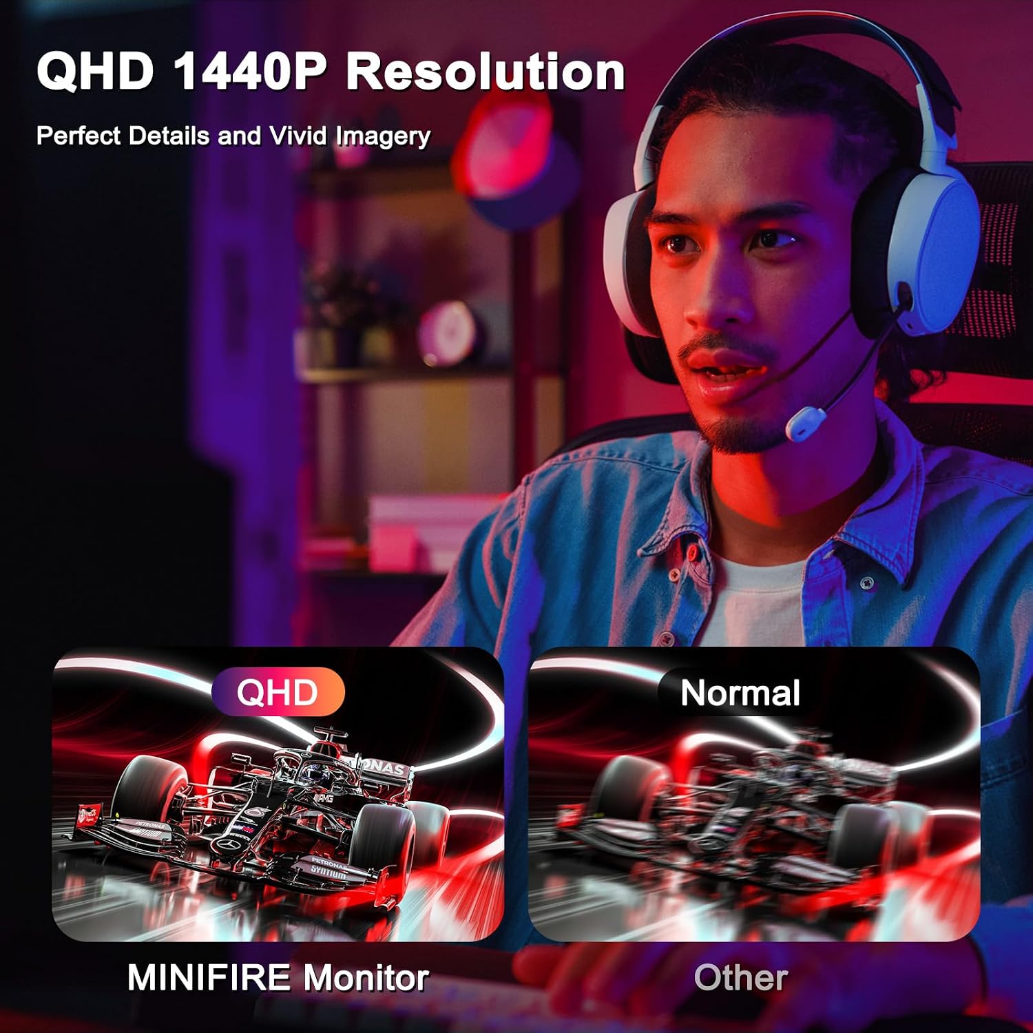 Thumbnail 3 de Minifire MFG27F4Q Gaming-Monitor 27" WQHD, 180 Hz
