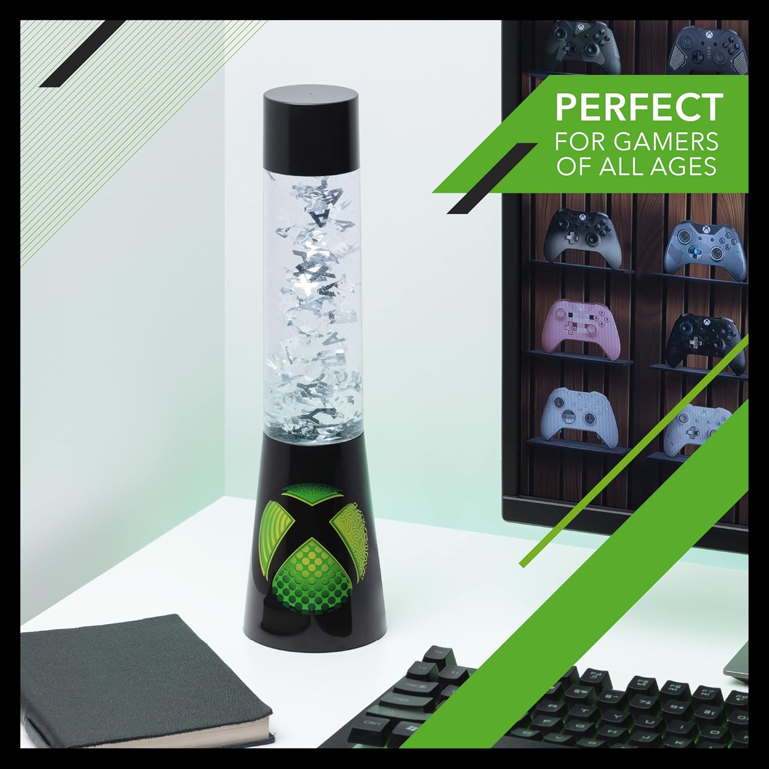 Thumbnail 4 de Xbox Glitter Liquid Flow Lamp with Floating Controller Icons – Paladone