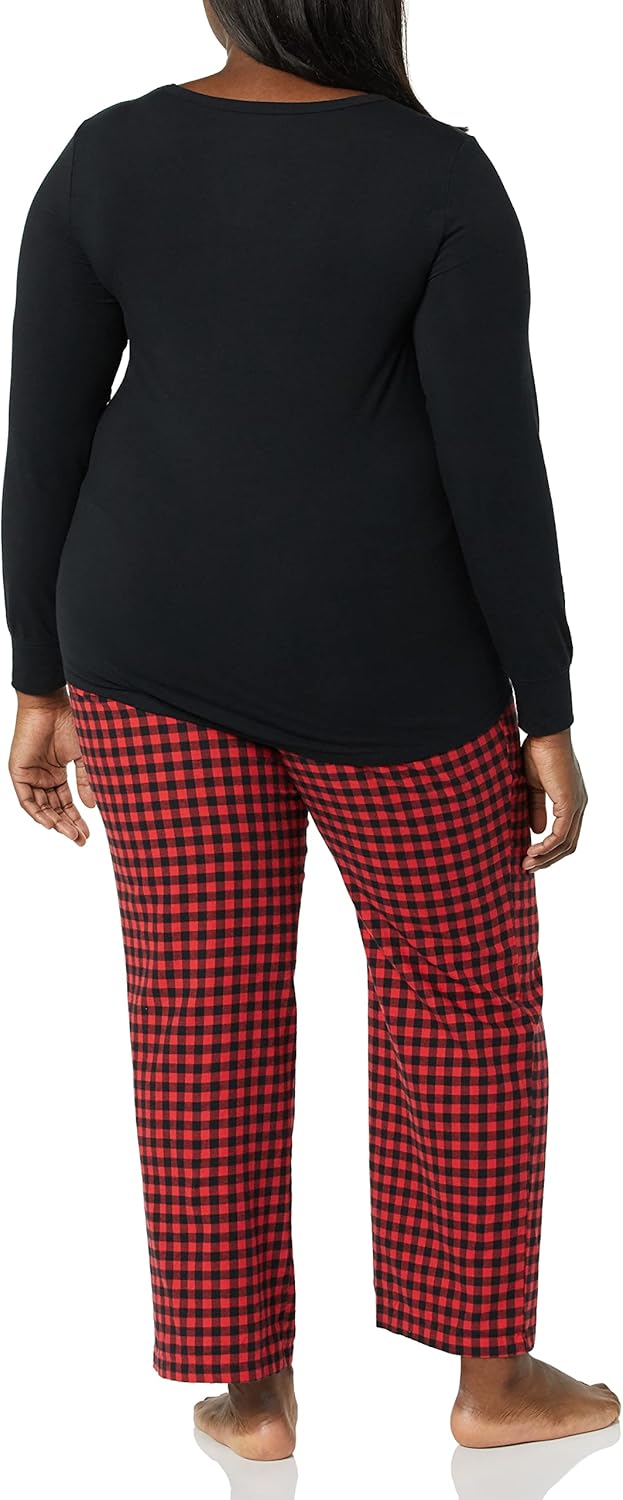 Thumbnail 3 de Amazon Essentials Damen Schlaf-Set Leichte Flanellhose und langärmliges T-Shirt