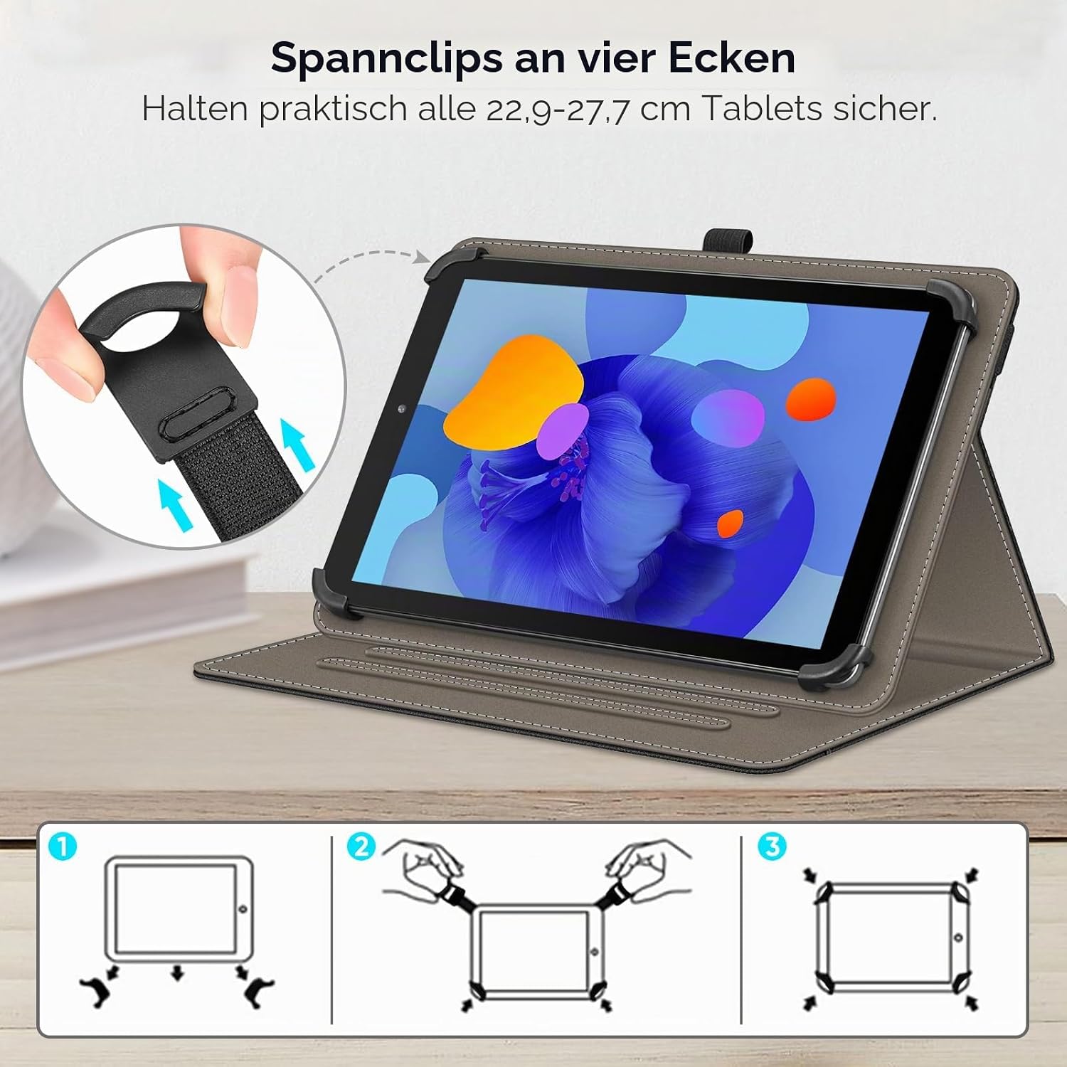 Detalle 2 de Fintie Universal-Hülle für 9–11" Tablets, Multi‑Winkel 🧾