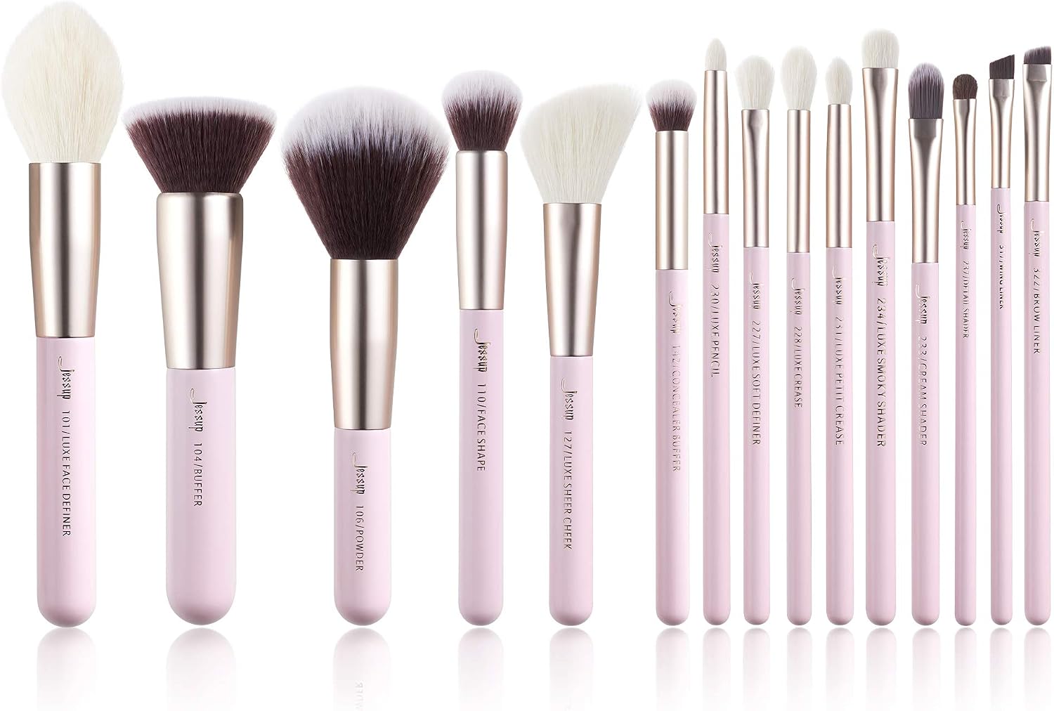 Thumbnail 6 de Jessup set de 15 pinceaux de maquillage marron (T498) : teint, yeux et finitions
