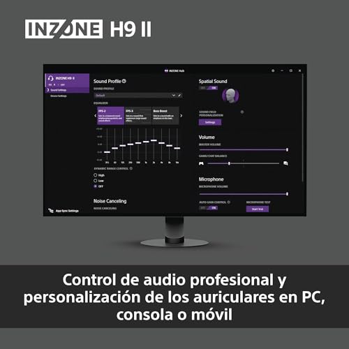 Thumbnail 9 de Sony INZONE H9 II: Auriculares gaming inalámbricos con cancelación de ruido y micrófono extraíble (Fnatic Edition)