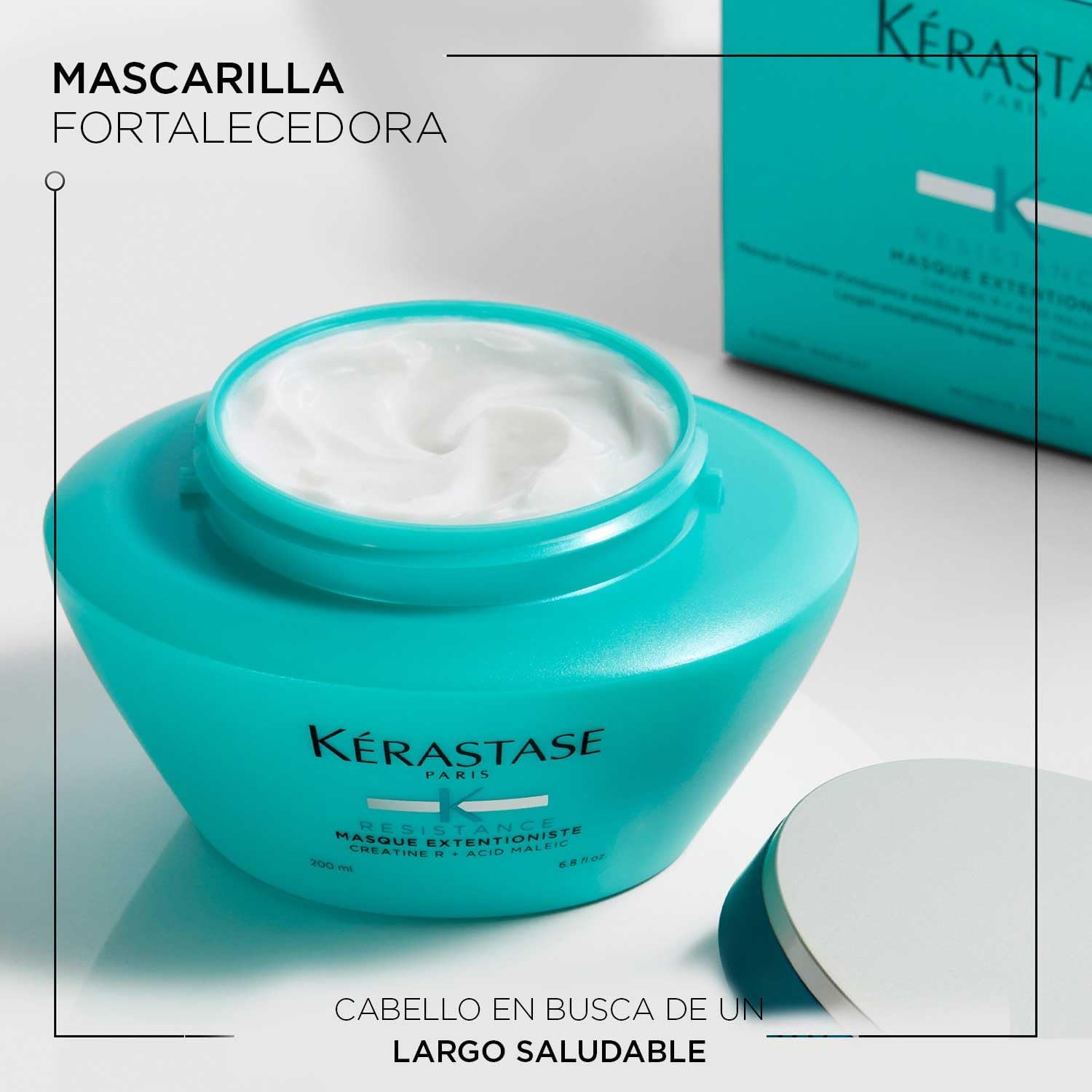 Detalle 2 de KÉRASTASE Résistance Masque Extensioniste – Soin profond pour cheveux longs abîmés (200 ml)