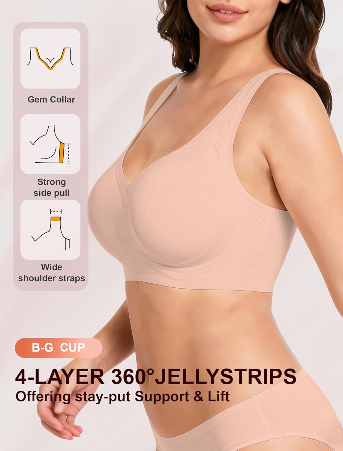 Thumbnail 1 de Soft Intention Jelly Wireless Bra (Seamless Push-Up, Full Coverage) — Regular & Plus Size